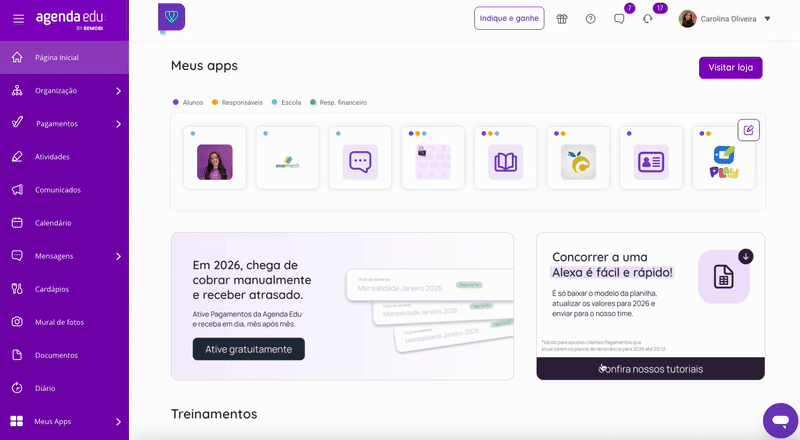 Mais personalização com configuração de funcionalidades.gif
